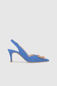 Cortefiel Zapato de salón destalonado Azul