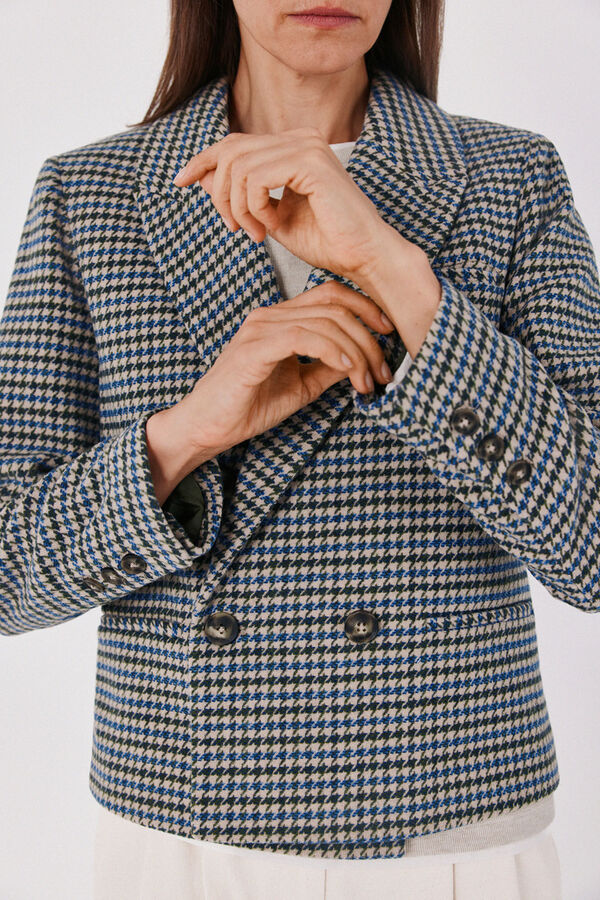 Cortefiel Short blazer Printed blue
