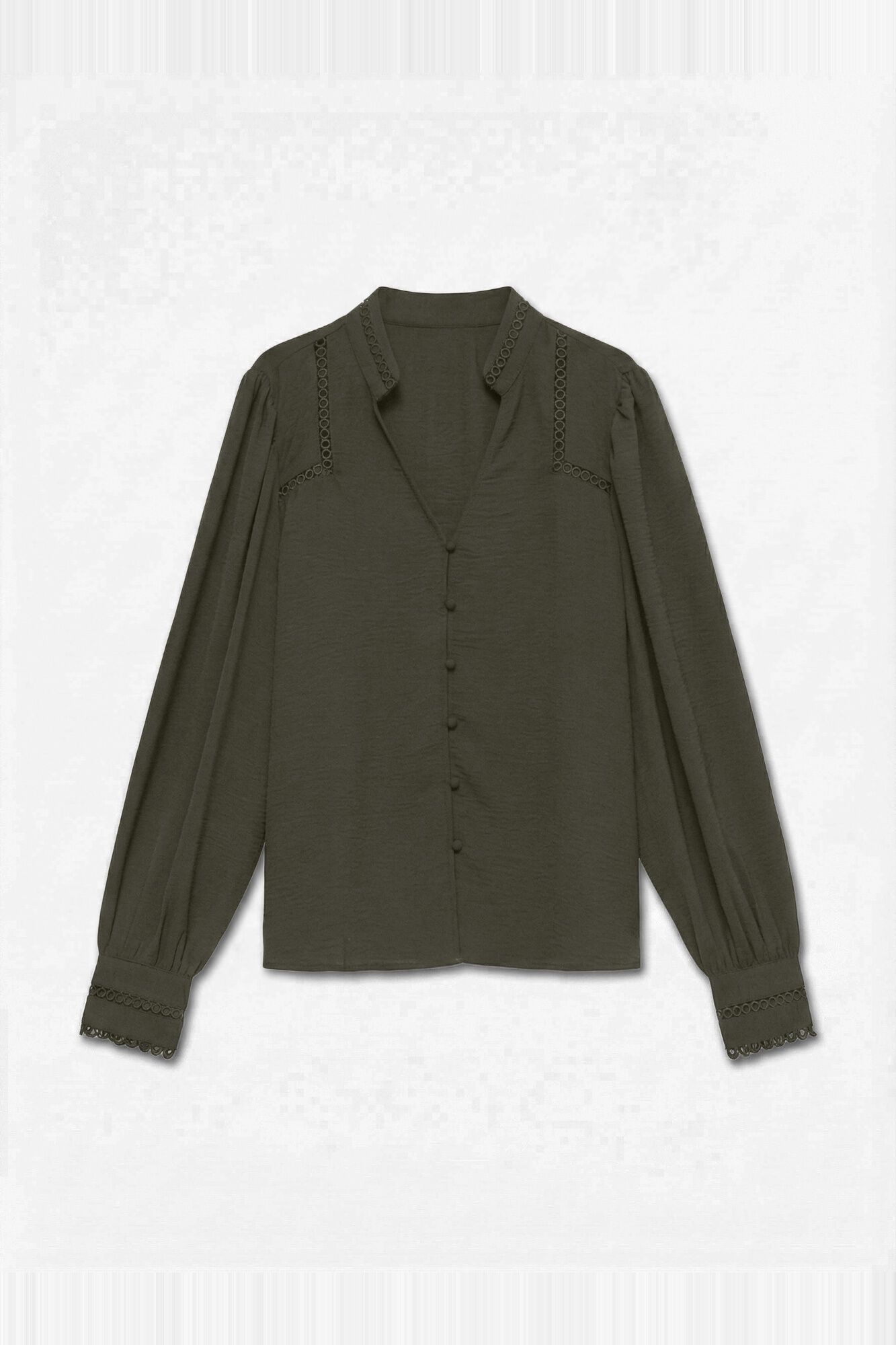 Vero Moda Blusa manga abullonada calados
