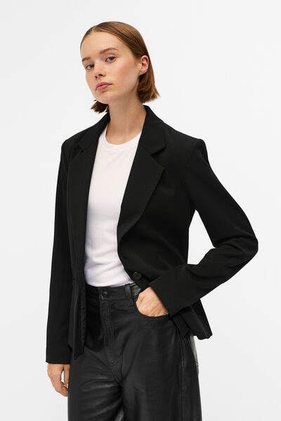 Cortefiel Blazer de lapela Preto