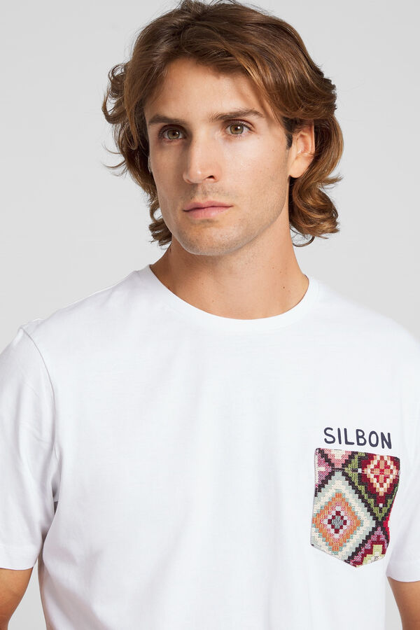 Silbon White apache pocket T-shirt White