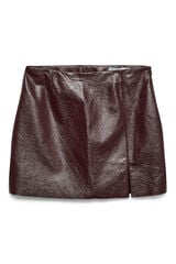 Vero Moda Curve Saia curta de couro sintético plus size Roxo