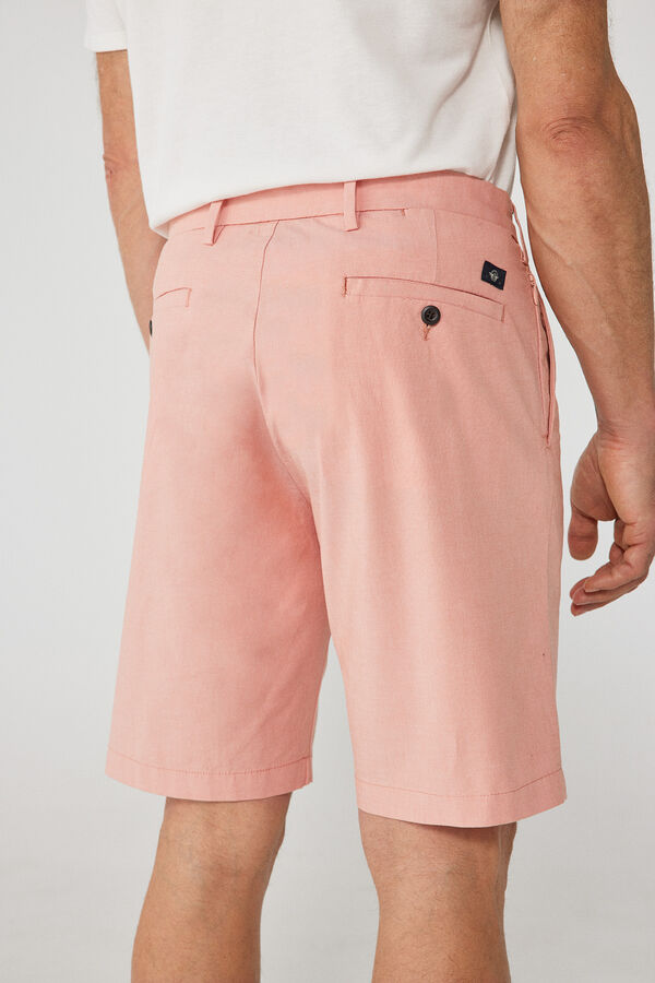 Cortefiel Zip fly Bermuda shorts Pink