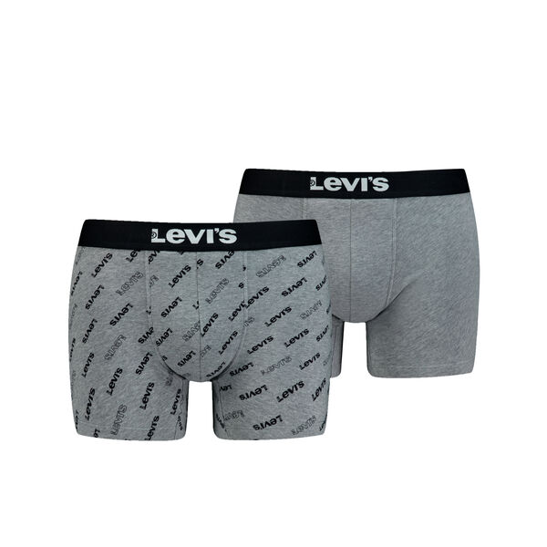 Cortefiel Pack de 2 calzoncillos bóxer Levi's de algodón Estampado gris