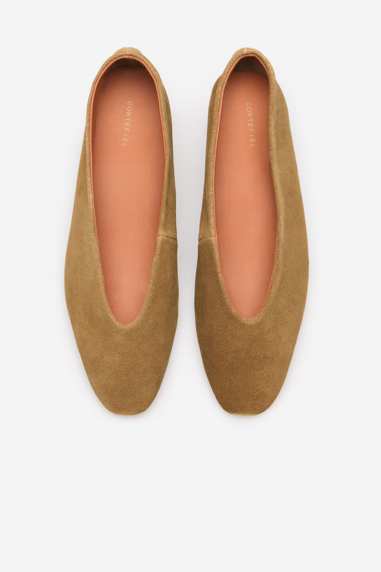 Cortefiel leather ballerina shoe with heel