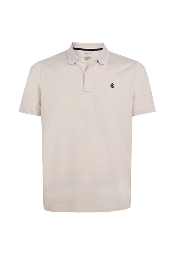 Cortefiel Basic piqué polo shirt Ivory
