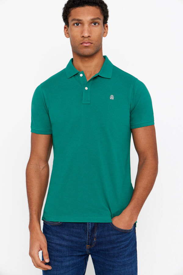 Cortefiel Essential slim polo shirt Green