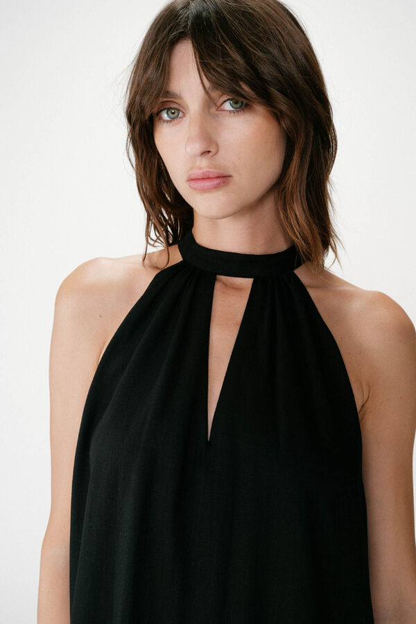 Grace & Mila Vestido curto gola halter Whola Preto