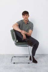 Cortefiel Basic piqué polo shirt Kaki