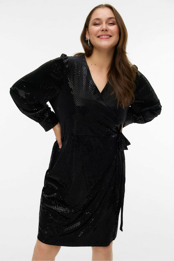Vero Moda Curve Top plus size com detalhes brilhantes  Preto