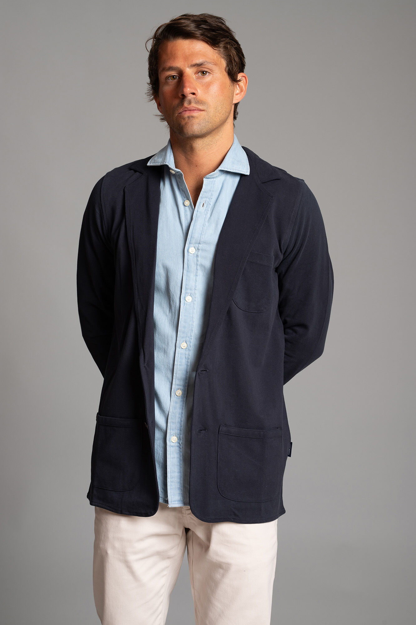 Cloking Casaco Piqu&eacute; de Singapura