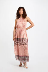 Morgan Vestido comprido reto estampado Multicolorido