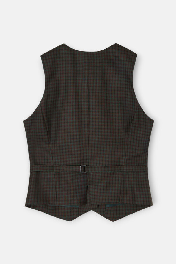 Silbon Colete xadrez colete Verde