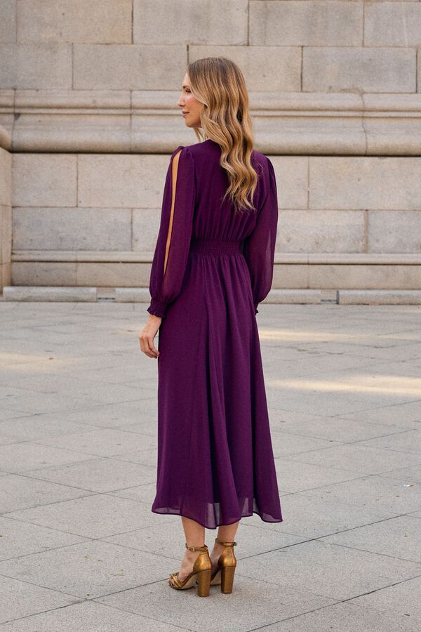 Pol&iacute;n Et Moi Vestido de convidada Moraira Roxo