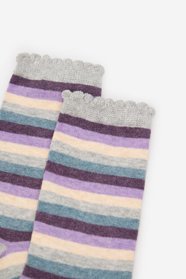 Cortefiel multicoloured striped socks Multicolour