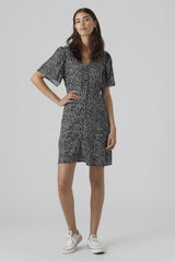 Vero Moda Vestido corto de escote pico Negro