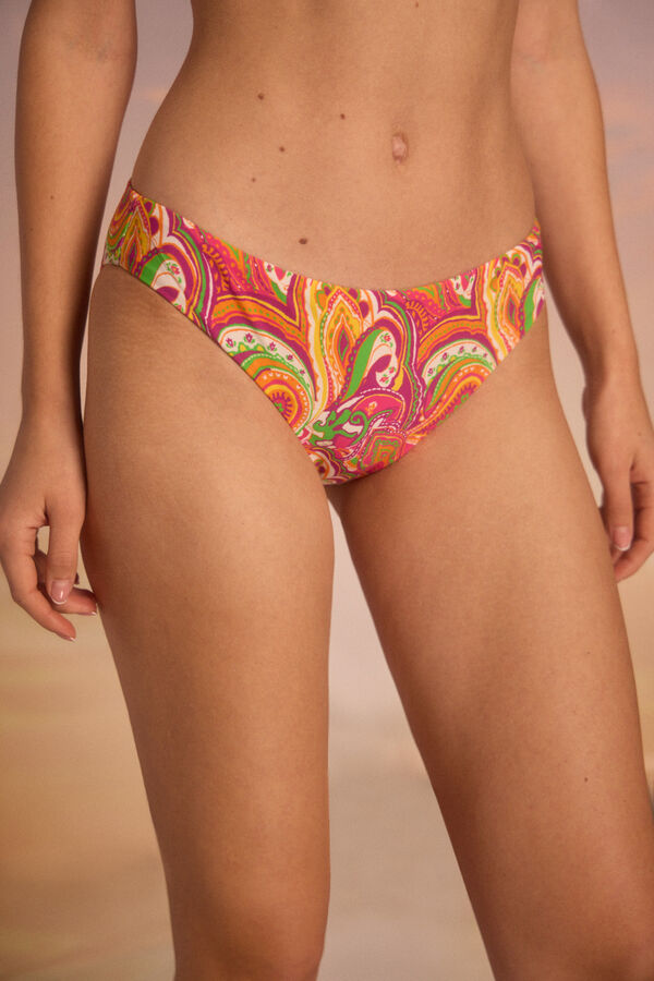 Cortefiel Printed bikini bottoms Multicolour