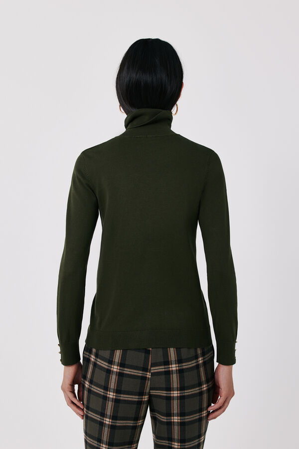 Cortefiel Roll neck jumper Kaki