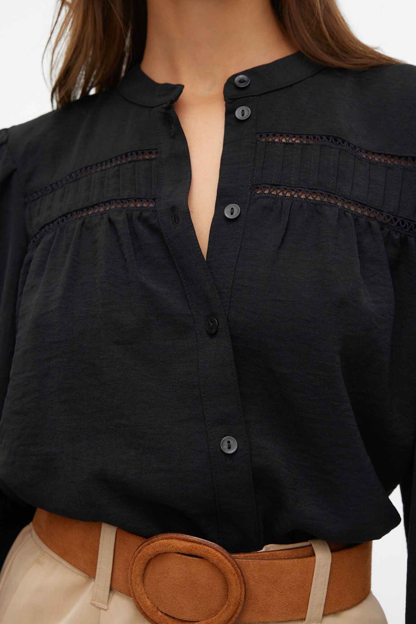 Vero Moda Camisa manga larga con calados