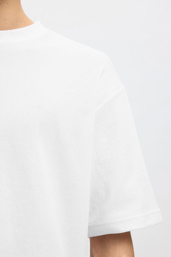 Selected T-shirt manga curta relax Branco