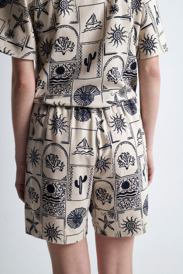 Object Shorts estampado Cinzento