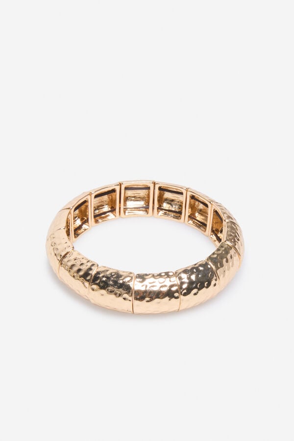 Cortefiel Hammered elastic bracelet Gold