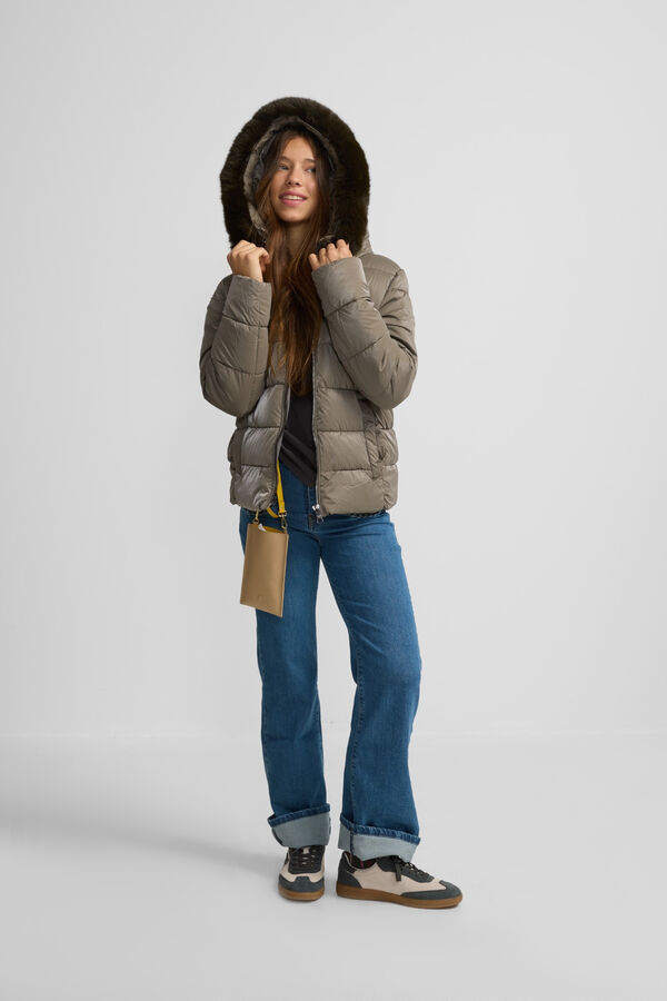 Silbon Parka curta acolchoada Verde