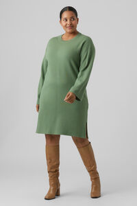 Cortefiel Curve jersey-knit dress Green