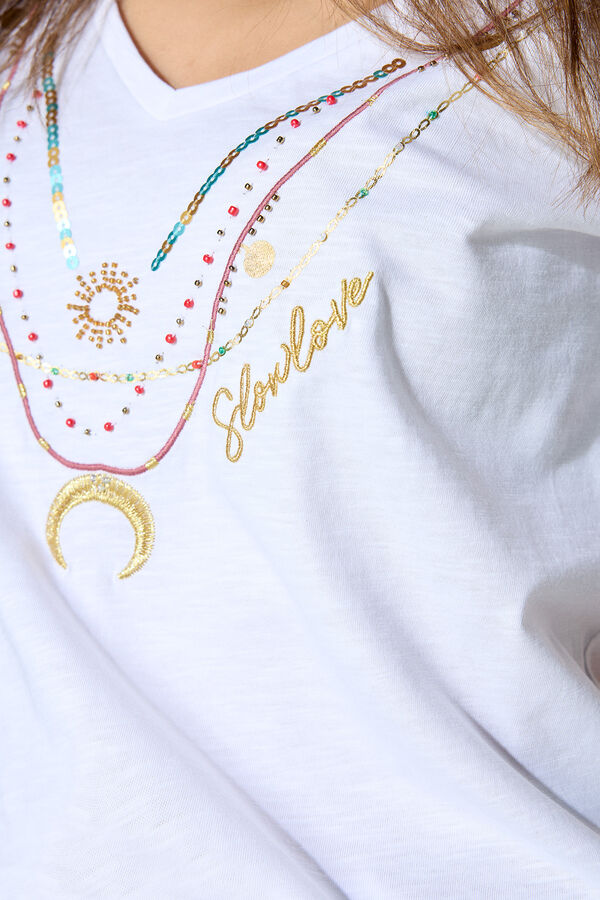Slowlove Camiseta manga curta Branco