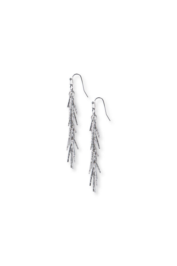 Slowlove Pendientes flecos cadena Gris