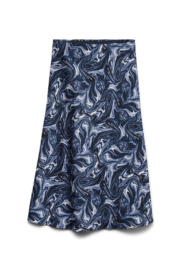 Vero Moda Saia midi acetinada Azul