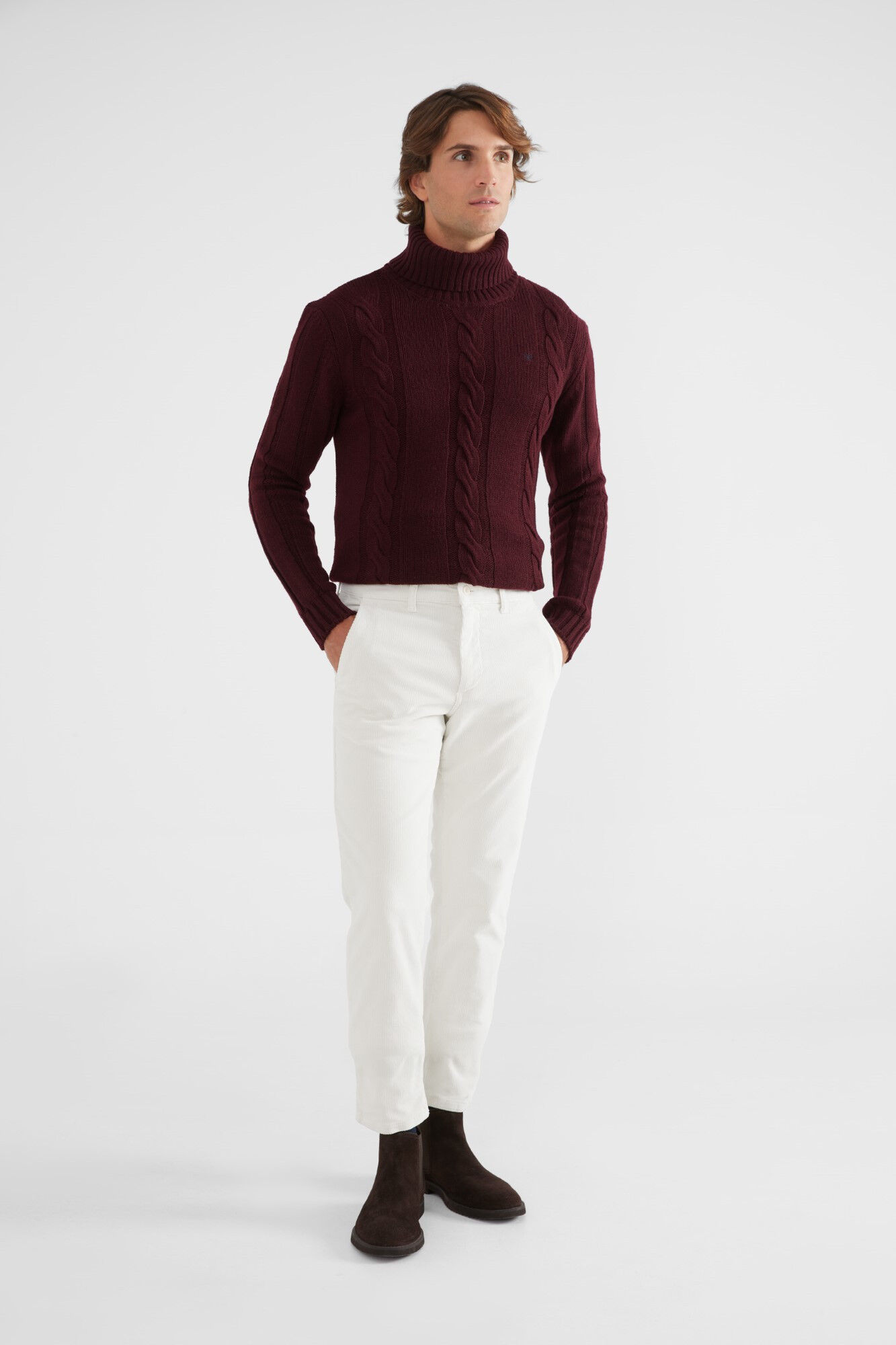 Cortefiel pantalon pana hombre best sale