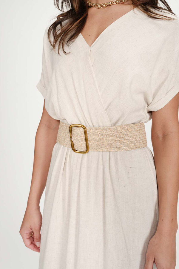 Grace & Mila Popcorn belt Beige