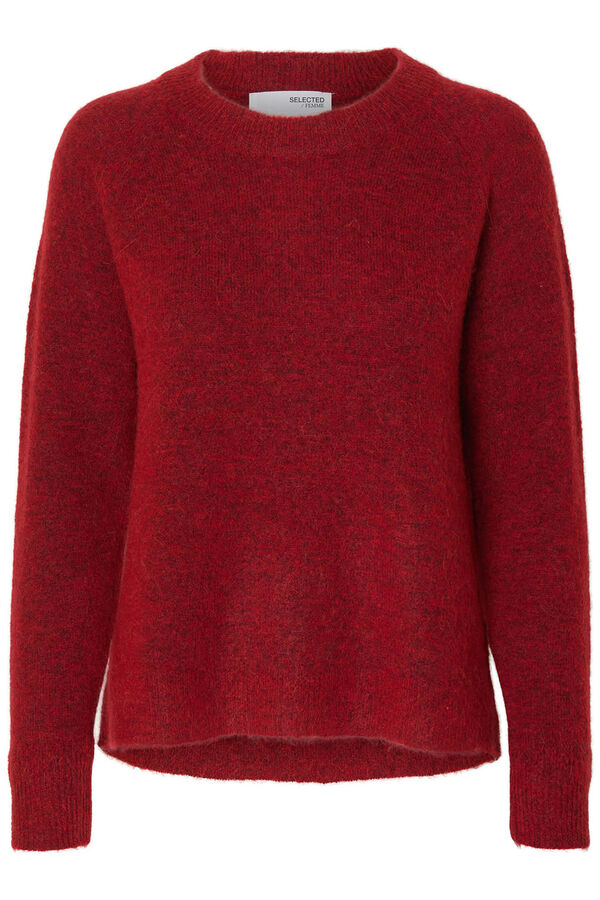 Selected Femme Camisola de lã e alpaca. Vermelho