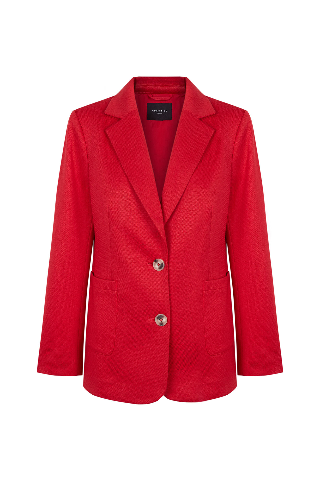 Red knit blazer online