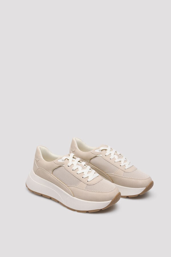 Cortefiel Platform trainers Beige
