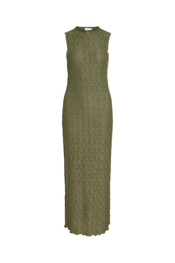 Vila Fitted midi dress Kaki