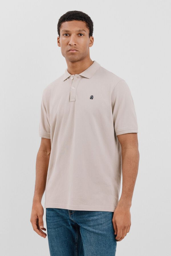 Cortefiel Basic piqué polo shirt Beige