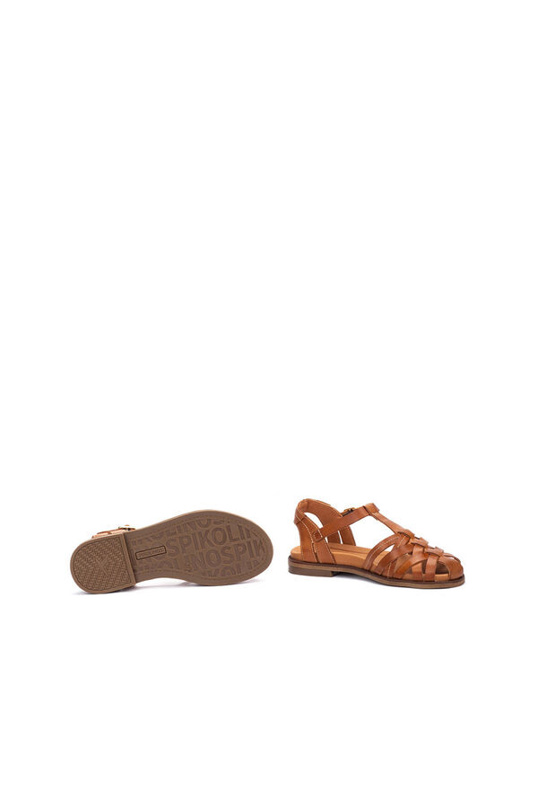 Pikolinos Women's flat buckle sandals Brown