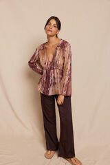 Slowlove Blusa assimétrica Multicolorido