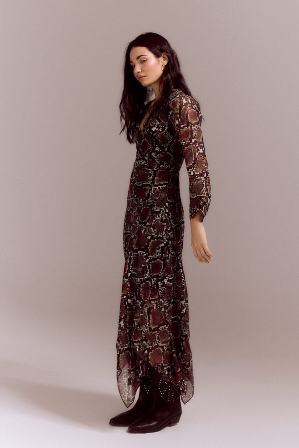 Cortefiel Snake print dress Multicolour