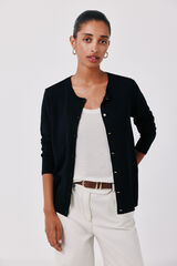 Cortefiel Basic knit jacket Black