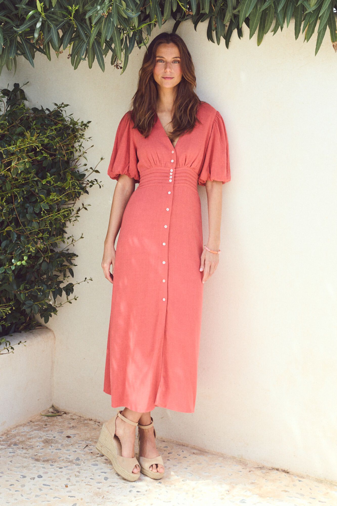 Pol&iacute;n Et Moi Vestido em linho Yvonne