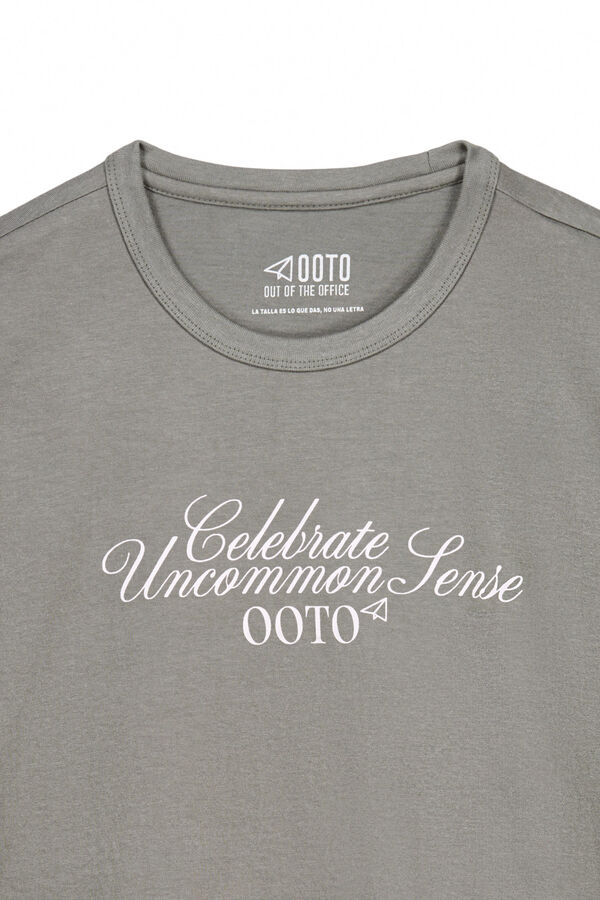 OOTO Washed graphic tee Kaki