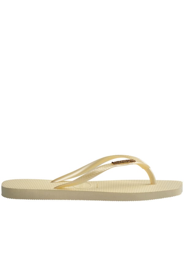 Havaianas Slim Square Logo Metallic Amarelo
