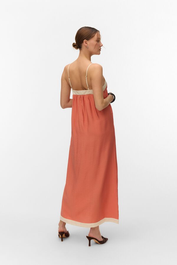 Vero Moda Adjustable strap long dress Orange