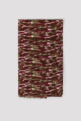 Cortefiel Watercolour scarf Printed red