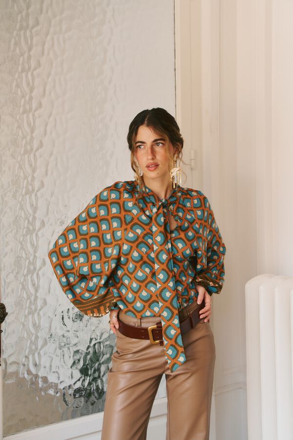 Jaase Blusa fluida Bianca Multicolorido