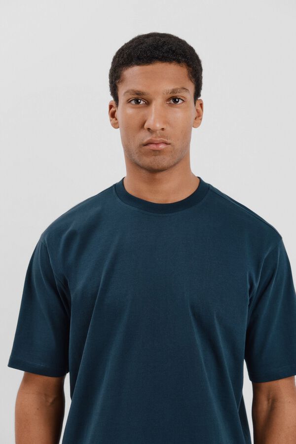 Cortefiel Basic T-shirt Navy