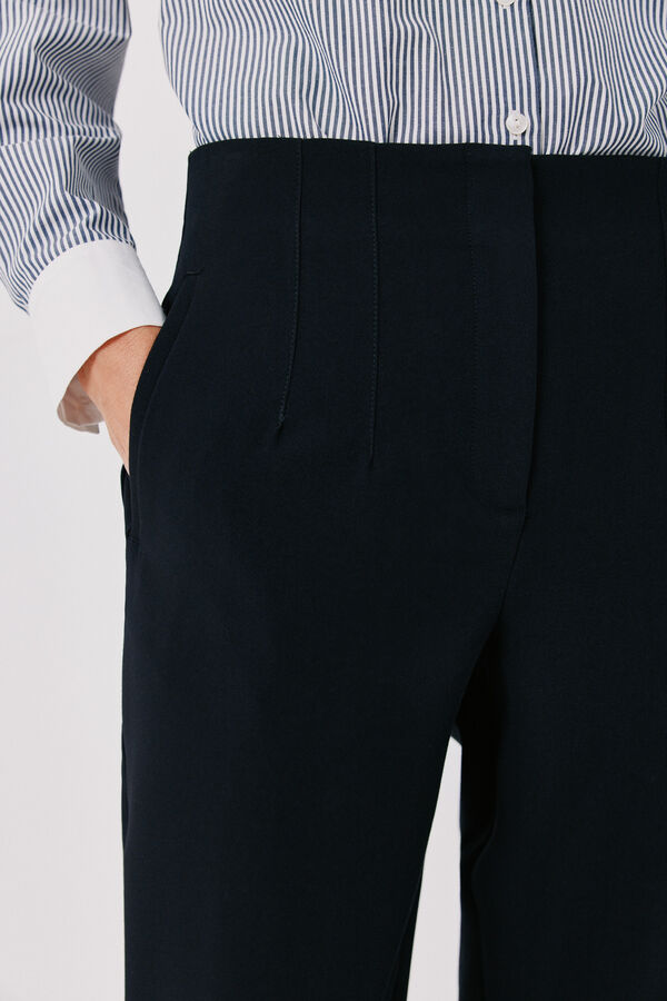 Cortefiel Slim fit tailored trousers Black